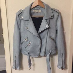 Zara Blue Suede Jacket